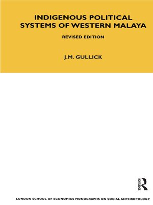 cover image of Indigenous Political Systems of West Malaya